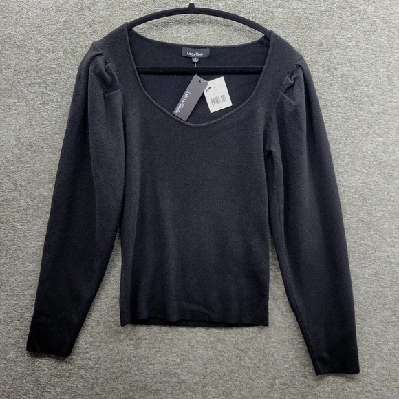 Lea + Viola Sweaters - Lea + Viola Women's Medium Ribbed Puff Sleeve Pullover Sweater NWT (MSRP $110)